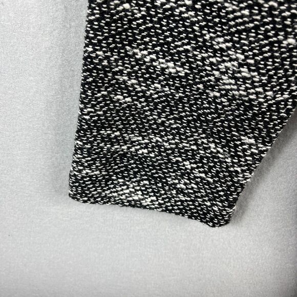 Soft Surroundings Knit Top Womens Large White Black Scoop Neck Marled Back Zip - Picture 7 of 12